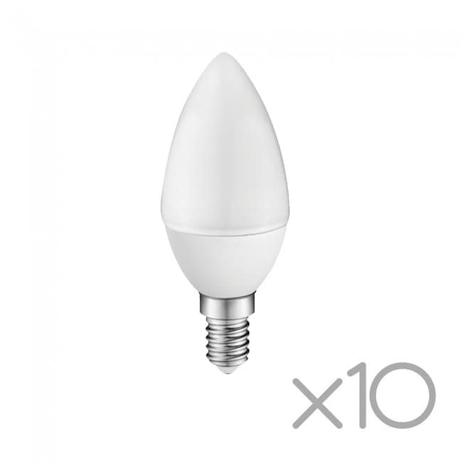 Pack 10 x Bombilla LED A2BC Vela E14 6W (luz neutra) Pack 10 x Bombilla LED A2BC Vela E14 6W (luz neutra)