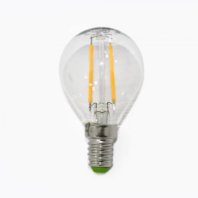 Bombilla Esférica LED E14 Luz fría (2W)