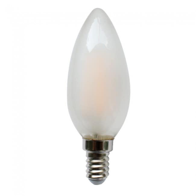 Bombilla LED Vela Mate E14 Luz Cálida (4W)