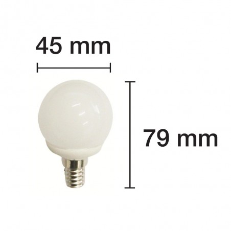 Bombilla LED Esférica Azul E14 (4W)
