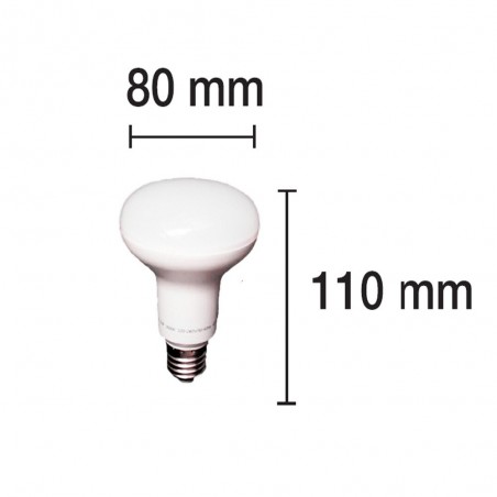 Bombilla LED reflectora R80 E27 luz cálida (10W)