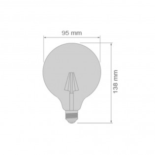 Bombilla LED Globo Espejo Plata E27 (8W)