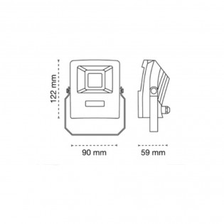 Proyector LED Exterior Luz cálida (10W)