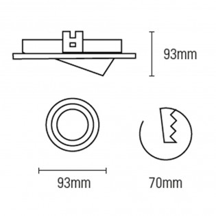 Empotrable Helium Redondo