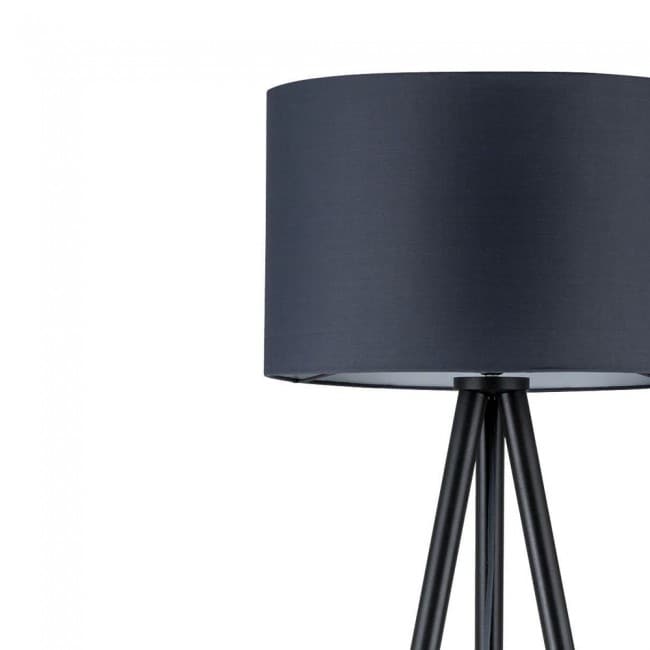 Lámpara De Pie Estilo Nórdico Paulmann Rurik - Pantalla De Tela Gris Y Base De Madera, Para Bombillas E27, 230V