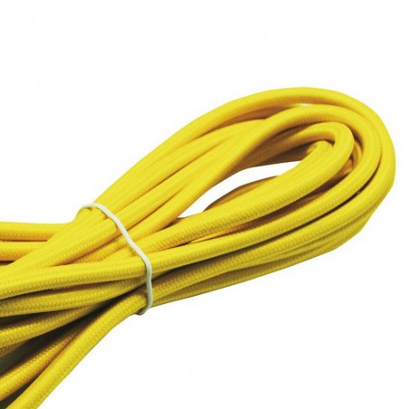 Cable textil amarillo