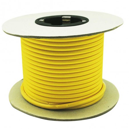 Rollo cable textil amarillo