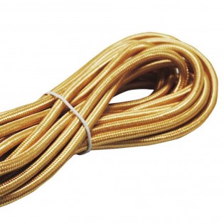 Rollo cable textil dorado
