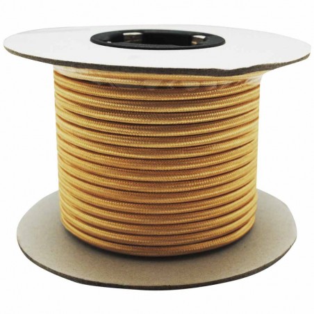 Rollo cable textil dorado