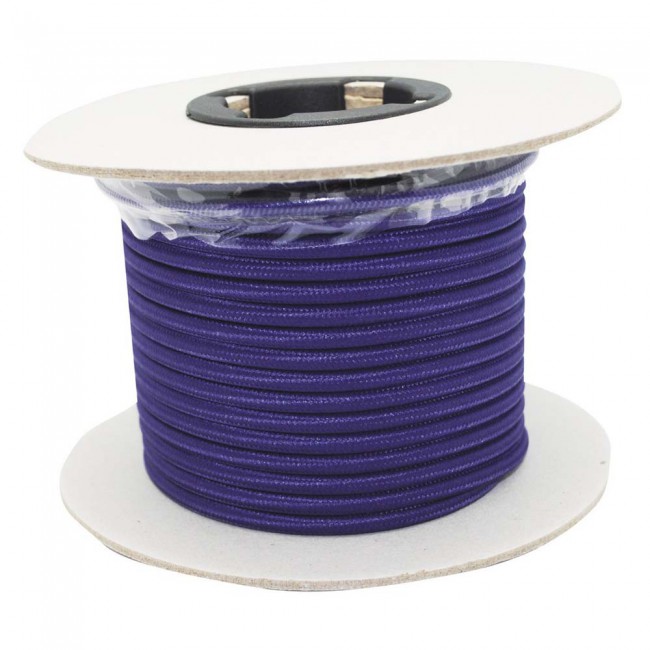 Rollo cable textil morado Rollo cable textil morado
