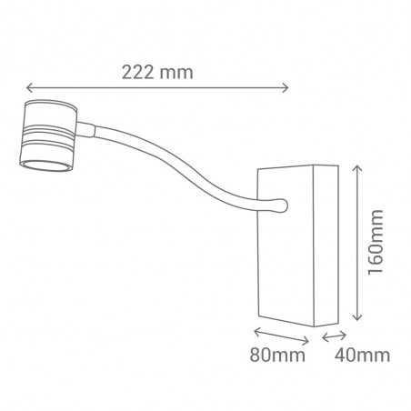 Aplique de pared LED Memphis (5W)