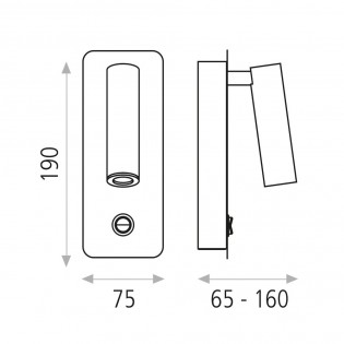 Aplique de pared LED Aron (3W)