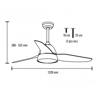 Ventilador con luz LED Brisa