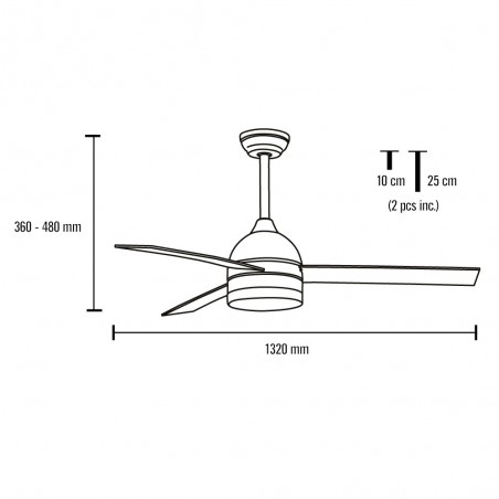 Ventilador con luz Tramuntana
