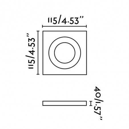 Empotrable cuadrado Argón