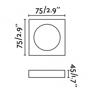 Empotrable cuadrado Neón