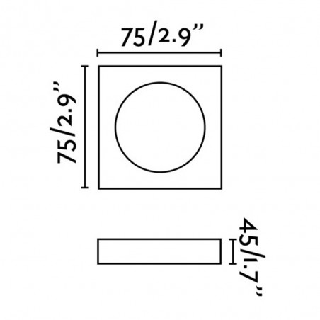 Empotrable cuadrado Neón