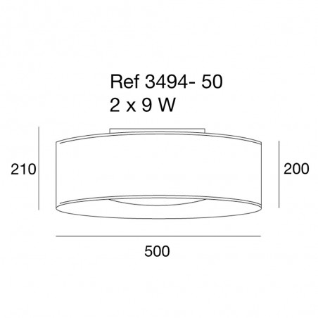 Plafón moderno IN Gold