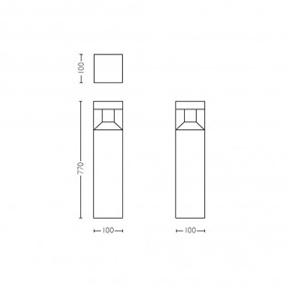 Baliza de exterior LED Parterre (8W)