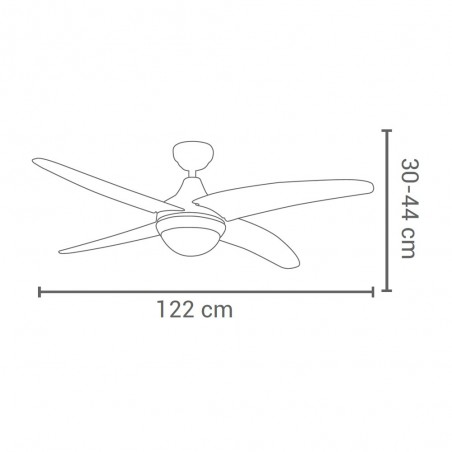 Ventilador de techo con luz Anke