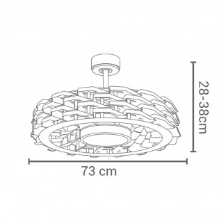 Ventilador de techo Rubik (36W+15W)