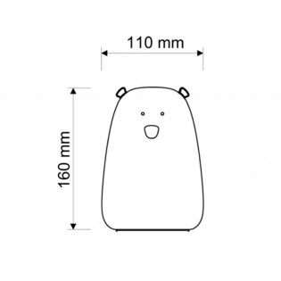 Lámpara de noche infantil LED Oso (Blanco)