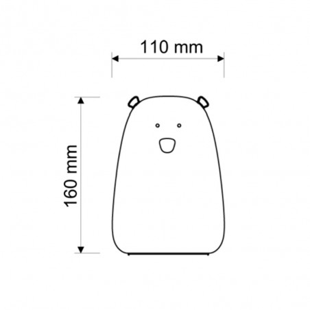 Lámpara de noche infantil LED Oso (Blanco)