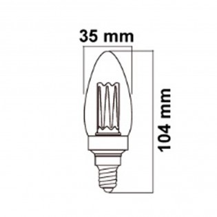 Bombilla decorativa forma Vela LED E14