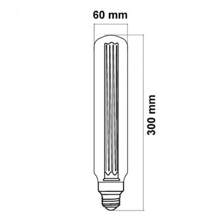 Bombilla Tubular de filamento LED E27 (4W)