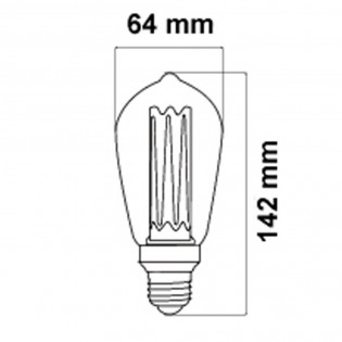 Bombilla Edison de filamento LED E27 (4W)