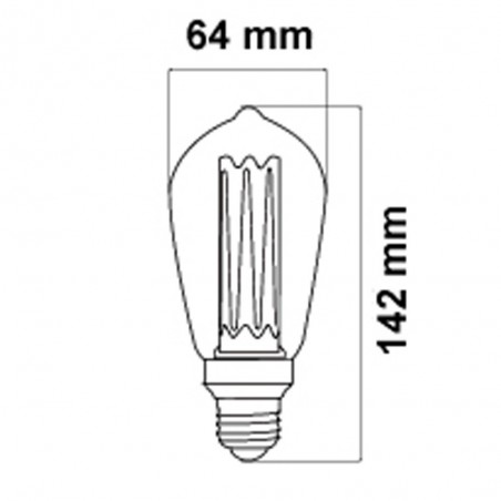 Bombilla Edison de filamento LED E27 (4W)