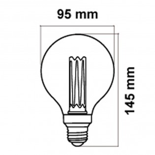 Bombilla LED decorativa E27 Globo G95 (4W)