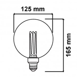 Bombilla LED decorativa E27 Globo G125 (4W)