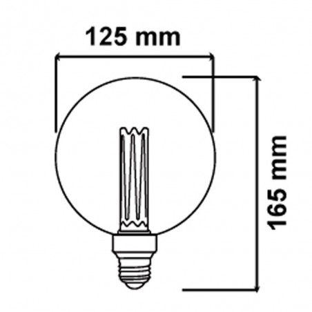 Bombilla LED decorativa E27 Globo G125 (4W)