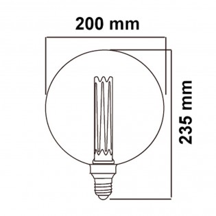 Bombilla LED decorativa E27 Globo G200 (4W)