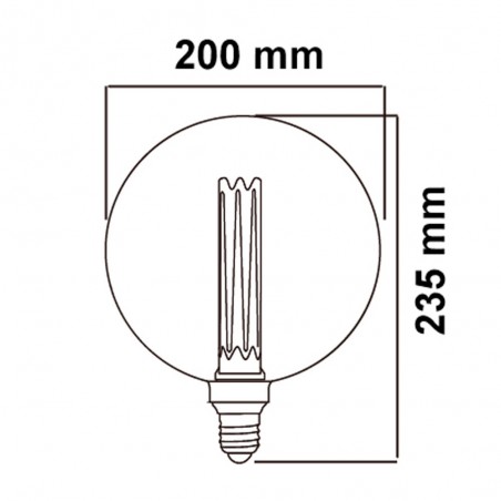 Bombilla LED decorativa E27 Globo G200 (4W)