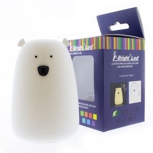 Lámpara de noche infantil LED Oso (Blanco)