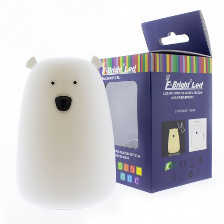 Lámpara de noche infantil LED Oso (Blanco)
