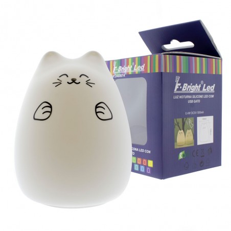 Lámpara nocturna infantil Gato LED (0,4W)