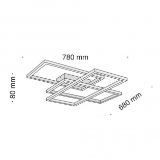 Plafón de techo Line LED (80W)