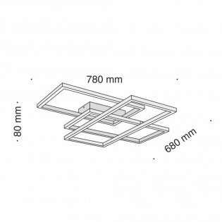 Plafón de techo Line LED (80W)