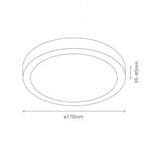 Plafón de techo redondo Surf LED (Blanco)