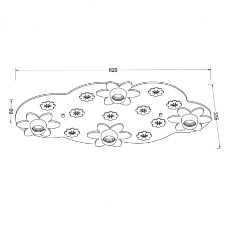 Plafón infantil Nube Floral
