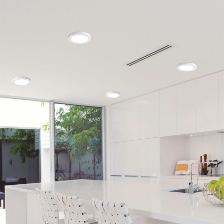 Plafón de techo redondo Surf LED (Blanco)