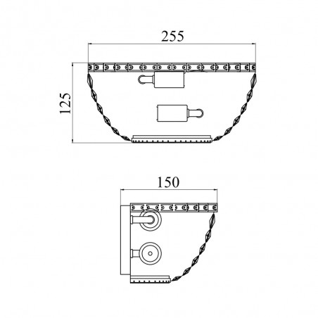 Aplique de pared Basfor