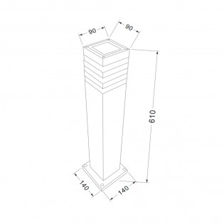Baliza de iluminación exterior Linden