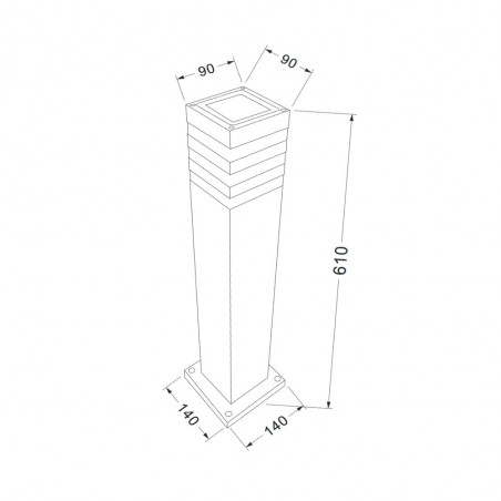 Baliza de iluminación exterior Linden
