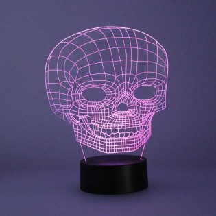 Lámpara de mesa 3D LED Calavera (2.5W)