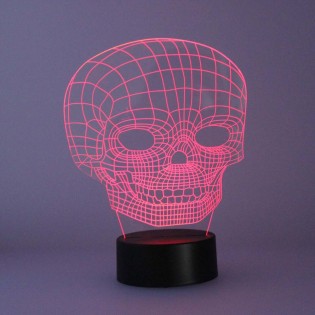 Lámpara de mesa 3D LED Calavera (2.5W)