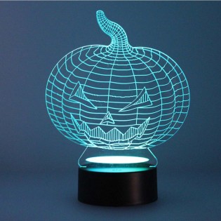 Lámpara de mesa 3D Calabaza LED
